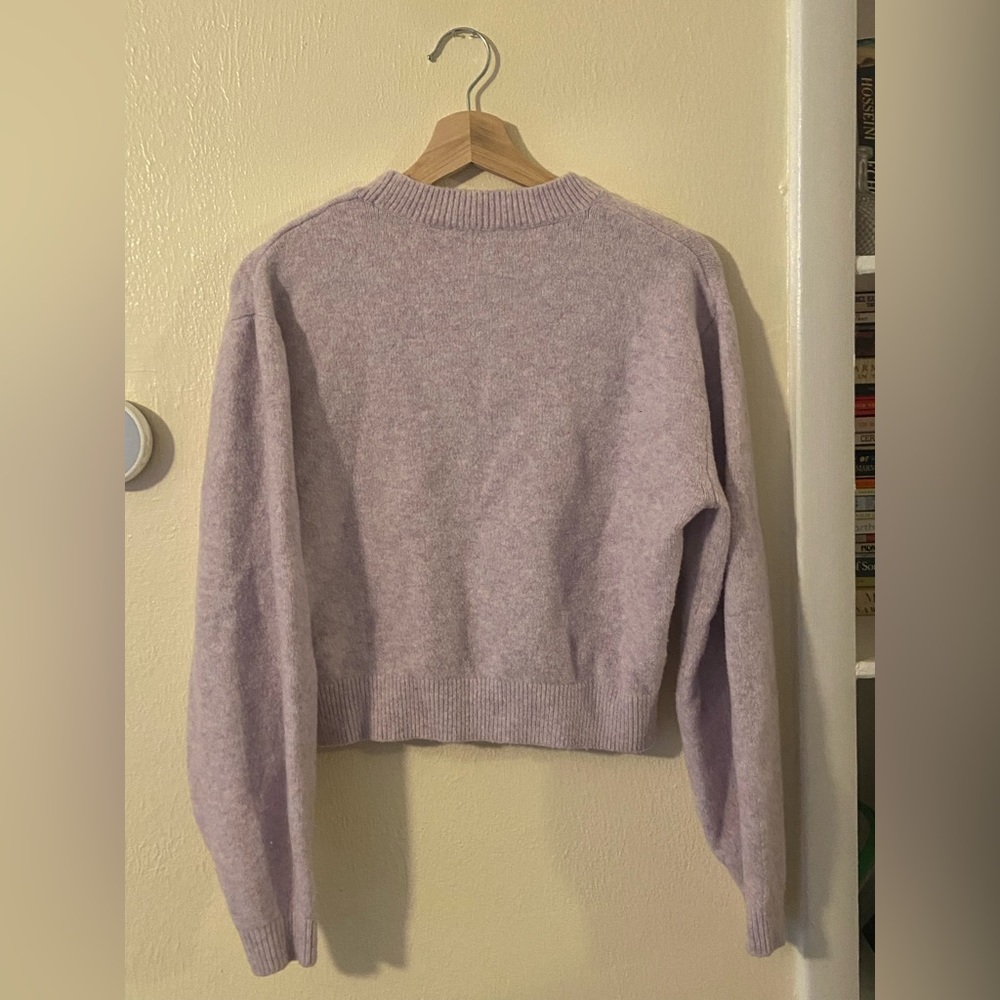& Other Stories lavender mock-neck super soft sweater